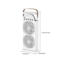 Tower Fan with Remote, 3-Speed Desktop Cooling Fan, 7-Color LED Light & Misting Function for Home Office Living Room Bedroom